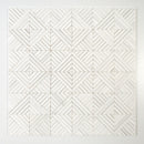 Ice white 14 5/16"x14 5/16" Multi Finish Ponte Marble Mosaic Product shoot mosaic view