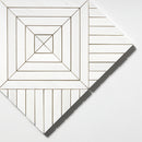 Ice white 14 5/16"x14 5/16" Multi Finish Ponte Marble Mosaic Product shoot mosaic view 2