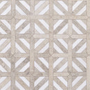 Silver light 14 13/16"x14 13/16" Snow White Honed Ponte Basket Marble Mosaic Product shoot mosaic view