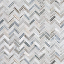 Citylight 12 1/8"x13 3/8" Polished Herringbone 5/8x2 Marble Mosaic angle view