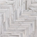 Citylight Polished 12 7/8"x8 9/16" Large Herringbone Marble Mosaic angle view