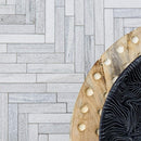 Citylight Polished 12 7/8"x8 9/16" Large Herringbone Marble Mosaic wall view