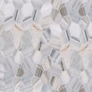 Citylight Polished 11 13/16"x13 9/16" Autumn Leaf Marble Mosaic angle view