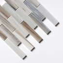 Citylight 12"x12" Honed 1 1/4x6 Marble Mosaic Product shoot mosaic edge view