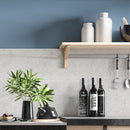 Clear Ice Polished 11"x11" Herringbone 1"x2" Marble Mosaic kitchen view