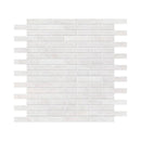 Clear Ice Polished 12"x12" Marble 5/8"x3" Mosaic angle view