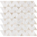 Storm Clear Ice Diana Royal 12 3/8"x12 3/8" Polished Monte Marble Mosaic angle view