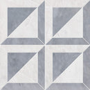 Mets Clear Ice Allure 11 15/16"x11 15/16" Polished York Marble Mosaic profile view