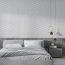 Thassos, Keefer mix 10 3/8"x12" Honed Hexagon Marble Mosaic Product shoot mosaic profile view 