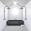 Penny Round Honed 11 1/4"x11 3/4" Marble Mosaic bathtub view