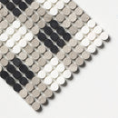 Penny Round Honed  9 27/32"x9 27/32" Plaid 1 Marble Mosaic profile view