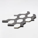 Black Night, Snow White Honed 9 11/16"x16 7/16" Braided Hexagon Marble Mosaic angle view