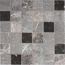 Black Night 12"x12" Textura 2"x2" Marble Mosaic wall view