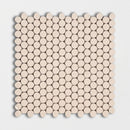 Penny Round Champagne Honed 11 1/4"x11 3/4" Limestone Mosaic angle view
