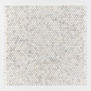 Penny Round Calacatta Gold Royal Honed 11 1/4"x11 3/4" Marble Mosaic top view