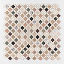 Keefer Mix Blend 12 5/8"x12 5/8" Honed Louna Marble Mosaic wall view