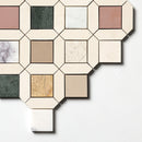 Keefer Mix Blend 12 5/8"x12 5/8" Honed Louna Marble Mosaic profile view