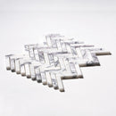 Pitoly Honed Herringbone 10 7/16"x12 13/16" Marble 5/8"x3" Mosaic angle view