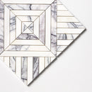 Pitoly Honed Ponte 14 5/16"x14 5/16" Marble Mosaic edge view