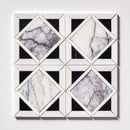 Pitoly Honed Kent 13 9/16"x13 9/16" Marble Mosaic wall view 