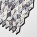 Pitoly Honed Rhomboid 12"x12" Marble Mosaic edge view