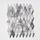 Pitoly Honed Rhomboid 12"x12" Marble Mosaic profile view