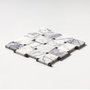 Pitoly Honed Pinwheel 12"x12" Marble Mosaic profile view