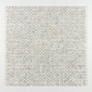 Carrara Blend Honed 12"x12" Staggered Joint Marble Mosaic product shot wall view 2