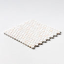 Confetti Honed Hexagon Penny Round Marble Mosaic