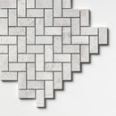 Avalanche Honed Herringbone 1x2 Marble Mosaic