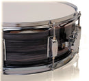 Deluxe Snare Drum by GRIFFIN | 14" x 5.5" Poplar Wood Shell with Zebra PVC Glossy Finish | Percussion Musical Instrument with Drummers Key for Students & Professionals | 8 Tuning Lugs & Snare Strainer