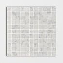 White Carrara 12"x12" Honed 1x1 Marble Mosaic profile view