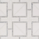 Keefer Mix White 11 11/16"x11 11/16" Carrara Multi Finish Magra Lattice Marble Mosaic Product shoot mosaic view