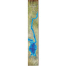 Sacandaga Lake, New York Map Wooden Sign | Wall Art Print on Real Wood