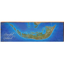 Sanibel Island Map | Wall Art Print on Real Wood