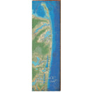 Sandy Hook to Manasquan Inlet Map Home Decor Art Print on Real Wood