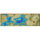 Sand Lake, Canada Map Home Decor Art Print on Real Wood