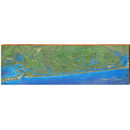 Sargent Beach, Texas Satellite Map | Wall Art Print on Real Wood