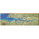 Sassafras River Map Home Decor Art Print on Real Wood