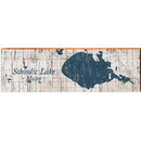 Schoodic Lake Shabby Map Home Decor Art Print on Real Wood