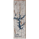 Lake Sinclair Shabby Map Home Decor Art Print on Real Wood