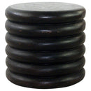 Haussmann Mango Stacked Rings Wood End Table 20 D x 18 in Height Mocha Oil