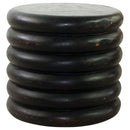 Haussmann Mango Stacked Rings Wood End Table 20 D x 18 in Height Mocha Oil