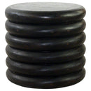 Haussmann Mango Stacked Rings Wood End Table 20 D x 18 in Height Mocha Oil