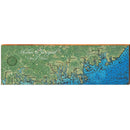 Stueben to Jonesport Map Home Decor Art Print on Real Wood