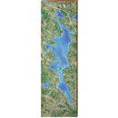 Lake Sunapee Map Home Decor Art Print on Real Wood