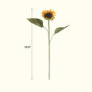One-Head Artificial Sunflower Stem 19.7" Tall