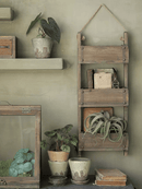 Rustic Three-Tier Wooden Wall Organizer