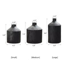 Black Wooden Vase Narrow Neck Decorative Bottle