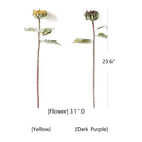 Artificial Small Head Sunflower Stem 23.6" Tall